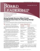 Hiring Outside Directors 
by John M. Collard, Strategic Management Partners, Inc., 
published by Board Leadership Magazine